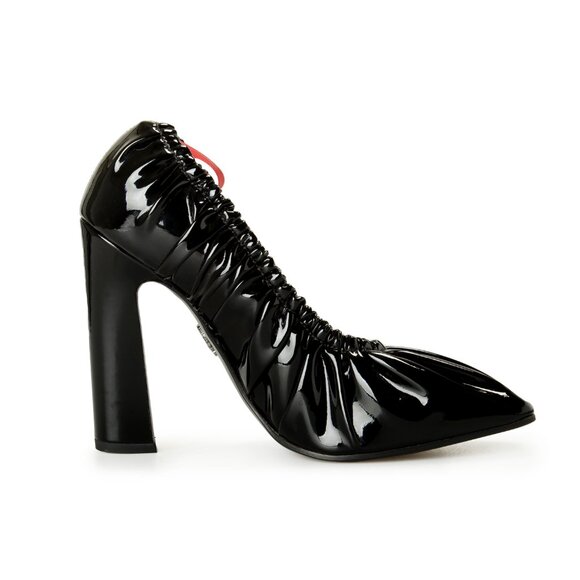 Scuderia Ferrari Women's "VARNISH PUMP" Black Leather Pump Shoes US 10 IT 40 - Picture 4 of 8